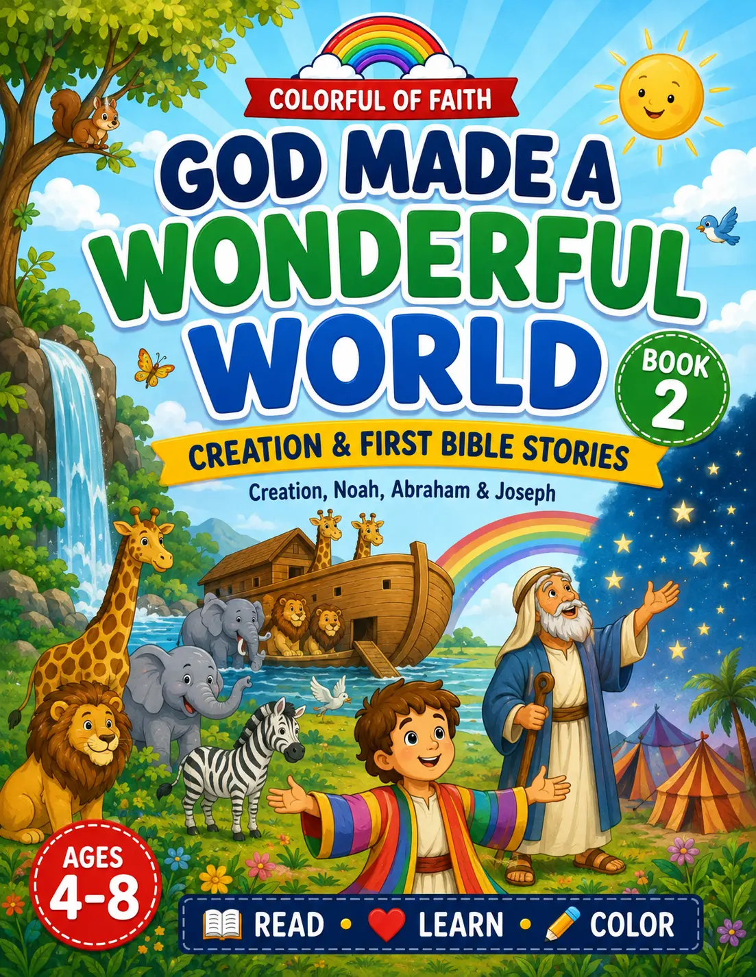 God Made a Wonderful World coloring book cover